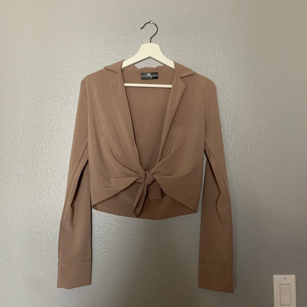 Long sleeve Brown Blazer/Blouse